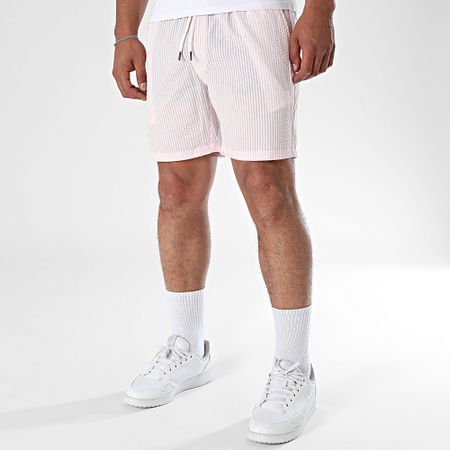 Classic Series - Pantaloncini da jogging a righe 050 Rosa Bianco