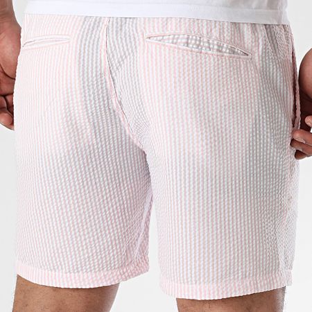 Classic Series - Pantaloncini da jogging a righe 050 Rosa Bianco