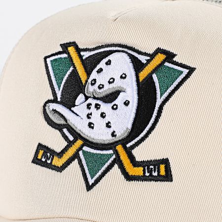 Mitchell and Ness - Cappello Trucker Anaheim Ducks HT8615 Beige