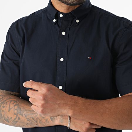 Tommy Hilfiger - Camicia a maniche corte Flex Poplin Solid 7584 Navy