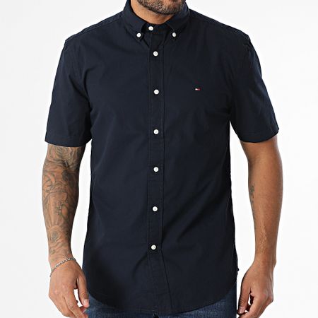 Tommy Hilfiger - Camicia a maniche corte Flex Poplin Solid 7584 Navy