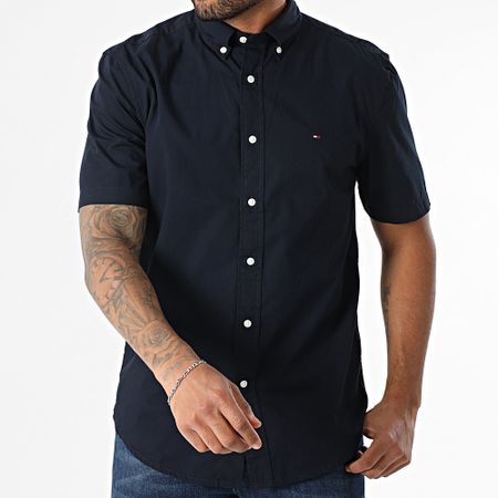 Tommy Hilfiger - Camicia a maniche corte Flex Poplin Solid 7584 Navy