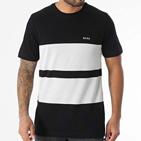 BOSS - Maglietta Stripe Zone 50544449 Nero Grigio
