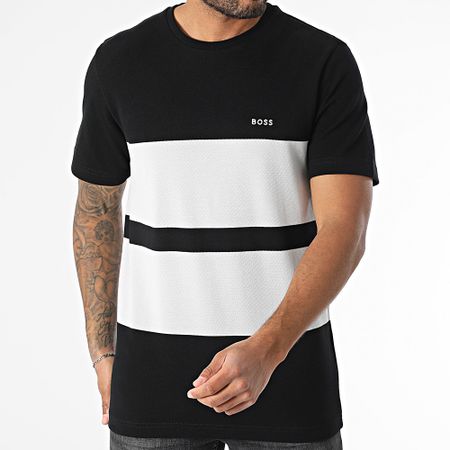 BOSS - Maglietta Stripe Zone 50544449 Nero Grigio