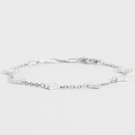 Make It Shine - Bracciale d'argento a fiori bianco