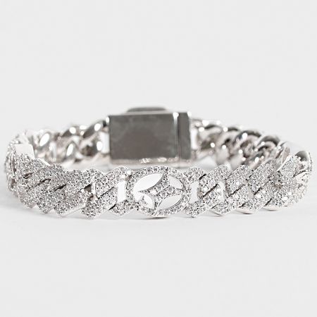 Make It Shine - Bracciale Strass Signature con maglie a punta in argento