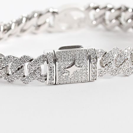 Make It Shine - Bracciale Strass Signature con maglie a punta in argento