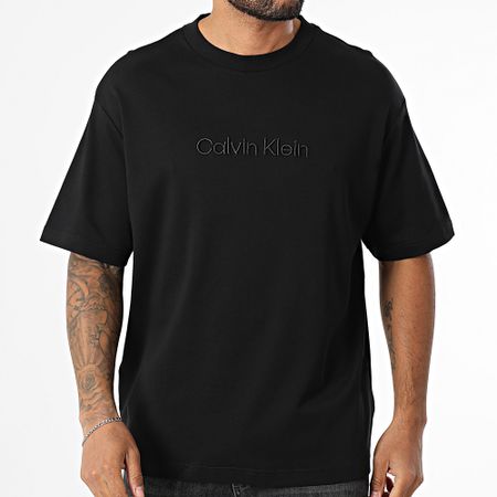 Calvin Klein - Tee Shirt Oversize Large Red Fashion Logo 206G Black