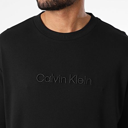Calvin Klein - Tee Shirt Oversize Large Red Fashion Logo 206G Black