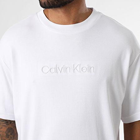 Calvin Klein - Tee Shirt Oversize Large Red Fashion Logo 206G White