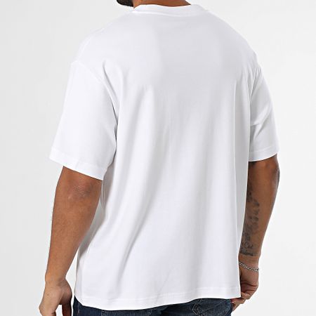 Calvin Klein - Tee Shirt Oversize Large Red Fashion Logo 206G White
