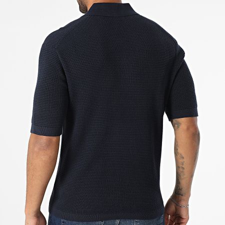 Calvin Klein - Polo a maniche corte in maglia 306G blu navy