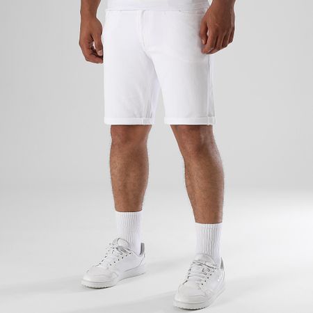Jack And Jones - Pantaloncini Ethan Icon Trick Jean Bianco