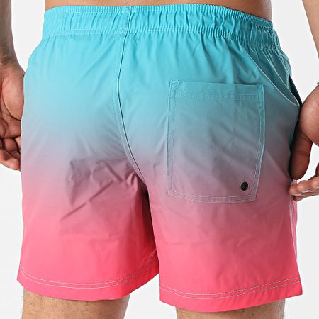 Jack And Jones - Pantaloncini da bagno Maui Blu Turchese Rosa Fucsia Gradiente