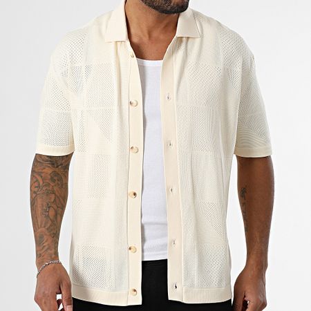 Mackten - Camicia a maniche corte in rete 238 Beige