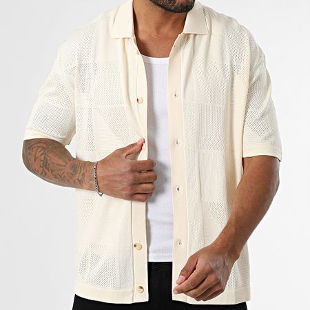 Mackten - Camicia a maniche corte in rete 238 Beige