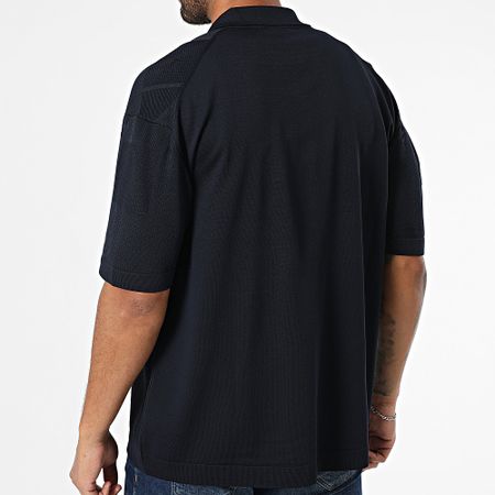 Mackten - 238 Camicia a maniche corte in rete blu navy
