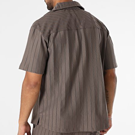 Mackten - Set camicia a maniche corte e pantaloncini da jogging 131 grigio antracite