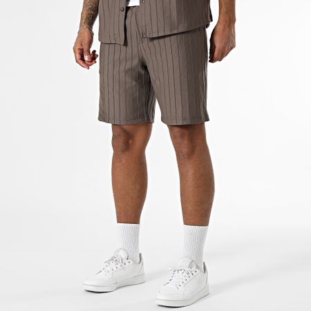 Mackten - Set camicia a maniche corte e pantaloncini da jogging 131 grigio antracite