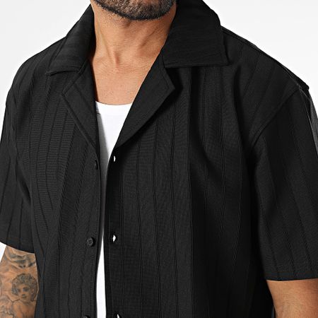 Mackten - Set camicia a maniche corte e pantaloncini da jogging 131 nero
