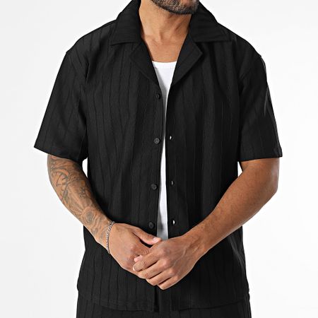 Mackten - Set camicia a maniche corte e pantaloncini da jogging 131 nero
