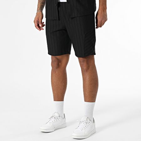 Mackten - Set camicia a maniche corte e pantaloncini da jogging 131 nero