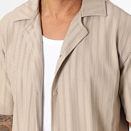 Mackten - Camicia a maniche corte e pantaloni a righe 139 Beige