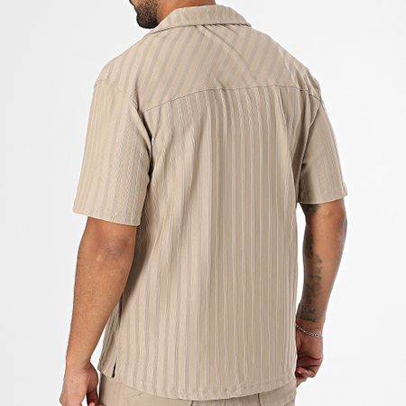 Mackten - Camicia a maniche corte e pantaloni a righe 139 Beige