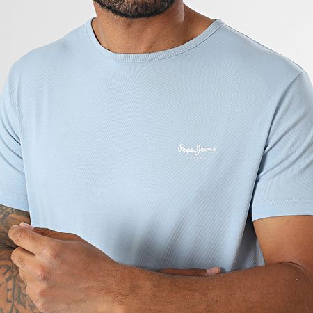 Pepe Jeans - Slim Tee Shirt Original Basic PM508212 Azzurro