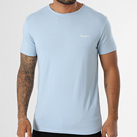 Pepe Jeans - Slim Tee Shirt Original Basic PM508212 Azzurro