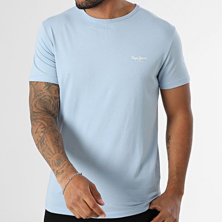 Pepe Jeans - Slim Tee Shirt Original Basic PM508212 Azzurro