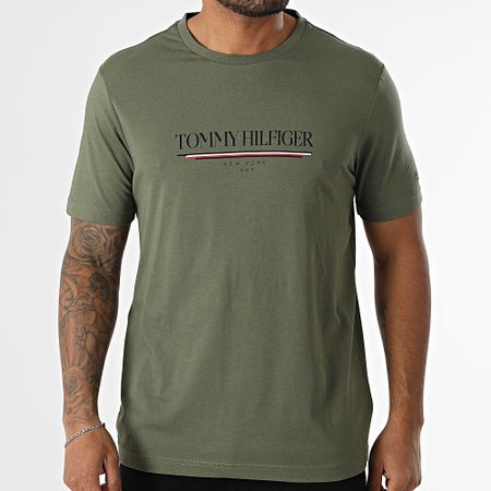 Tommy Hilfiger - Maglietta Marca Love Hilfiger 0324 Verde Khaki