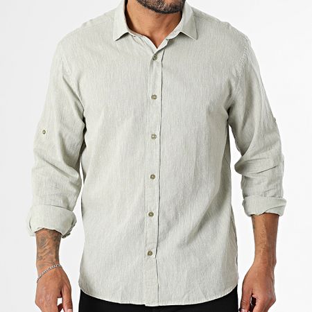 Armita - 807 Camicia a maniche lunghe regular fit verde erica chiaro
