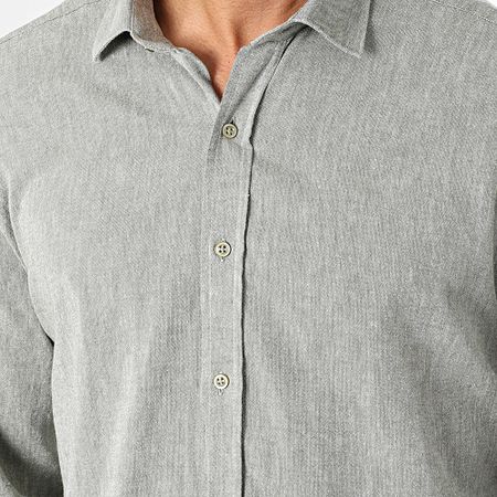 Armita - 807 Camicia a maniche lunghe verde cachi dal taglio regolare