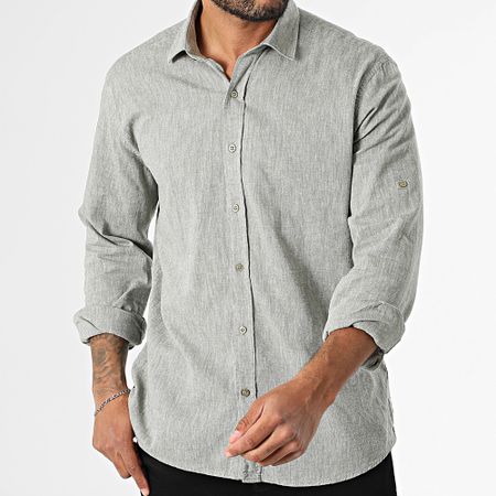 Armita - 807 Camicia a maniche lunghe verde cachi dal taglio regolare