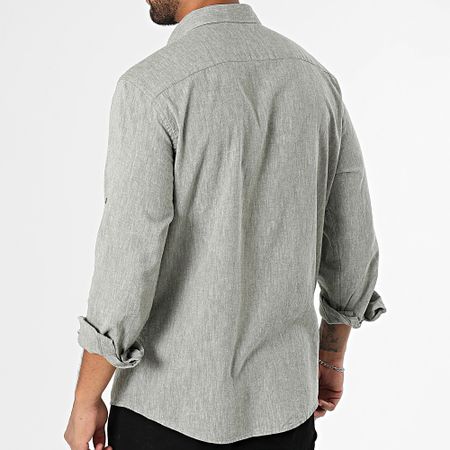 Armita - 807 Camicia a maniche lunghe verde cachi dal taglio regolare