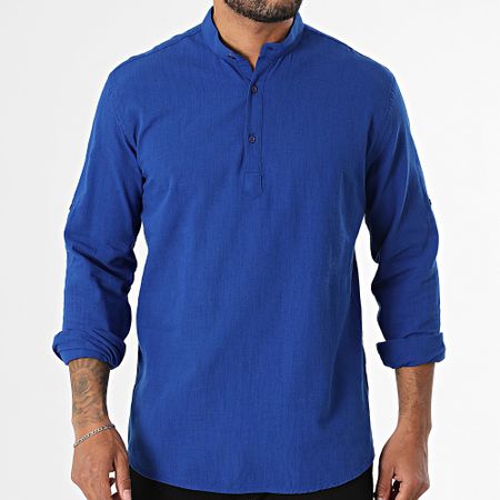 Armita - 808 Camicia manica lunga regular fit blu reale