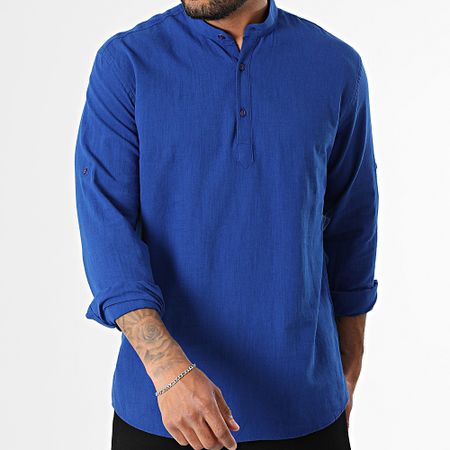 Armita - 808 Camicia manica lunga regular fit blu reale