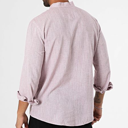 Armita - 808 Camicia a maniche lunghe Bordeaux Chiné Regular Fit