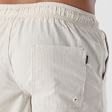 Jack And Jones - Pantaloncini da bagno a righe bianche Maui Beige