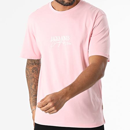 Jack And Jones - Maglietta Almeria Branding Rosa