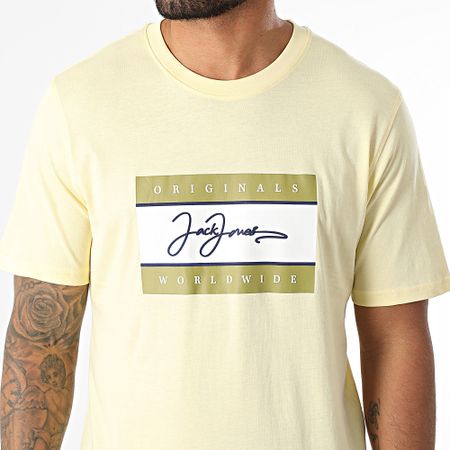 Jack And Jones - Frederiksberg Box Script Tee Shirt Giallo