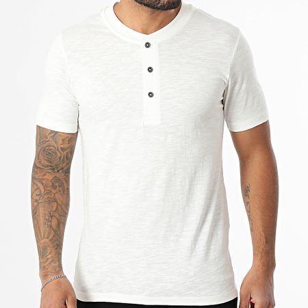 Jack And Jones - Blunixs Maglietta Henley con bottoni Beige chiaro