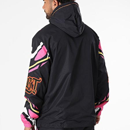 PRT - Set giacca con cappuccio e pantaloni cargo Rebel nero con zip