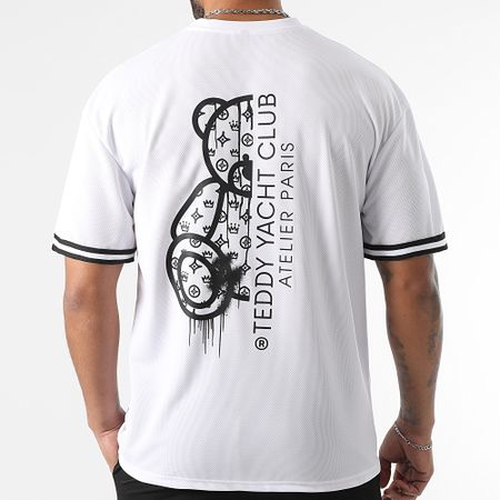 Teddy Yacht Club - Tee Shirt Baseball Large Atelier Bianco Nero
