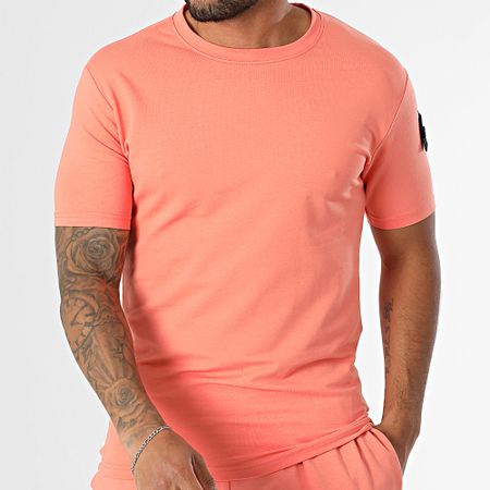 Black Industry - 009 Set di maglietta e pantaloncini da jogging con salmone