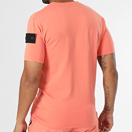 Black Industry - 009 Set di maglietta e pantaloncini da jogging con salmone