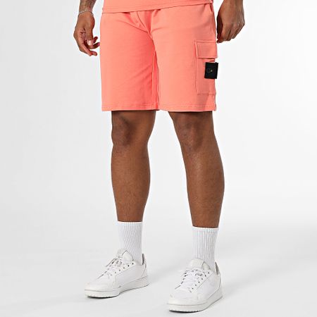 Black Industry - 009 Set di maglietta e pantaloncini da jogging con salmone