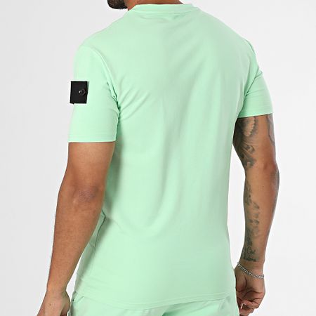 Black Industry - Set di maglietta e pantaloncini da jogging 009 verde chiaro