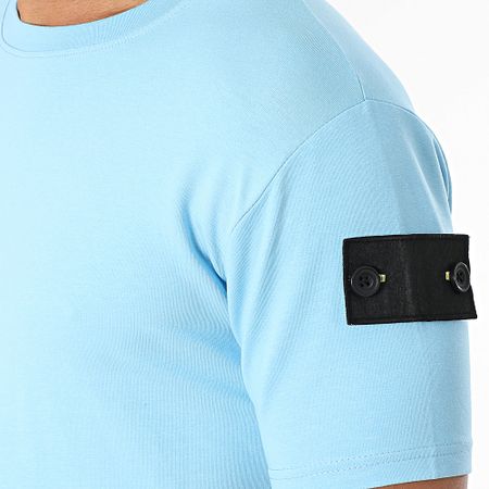 Black Industry - Set di maglietta e pantaloncini da jogging 009 Azzurro